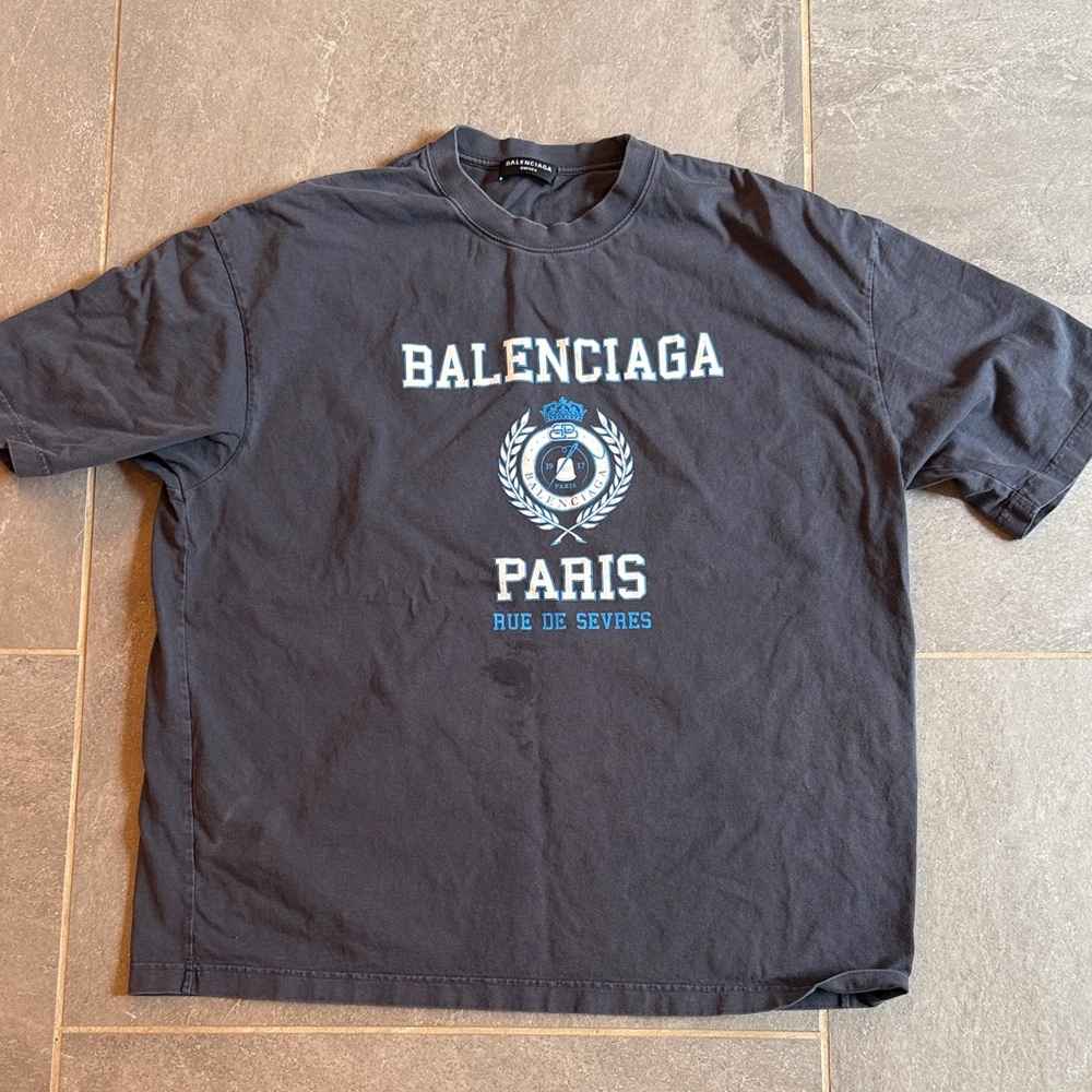 Balenciaga Short-Sleeve Logo Tee